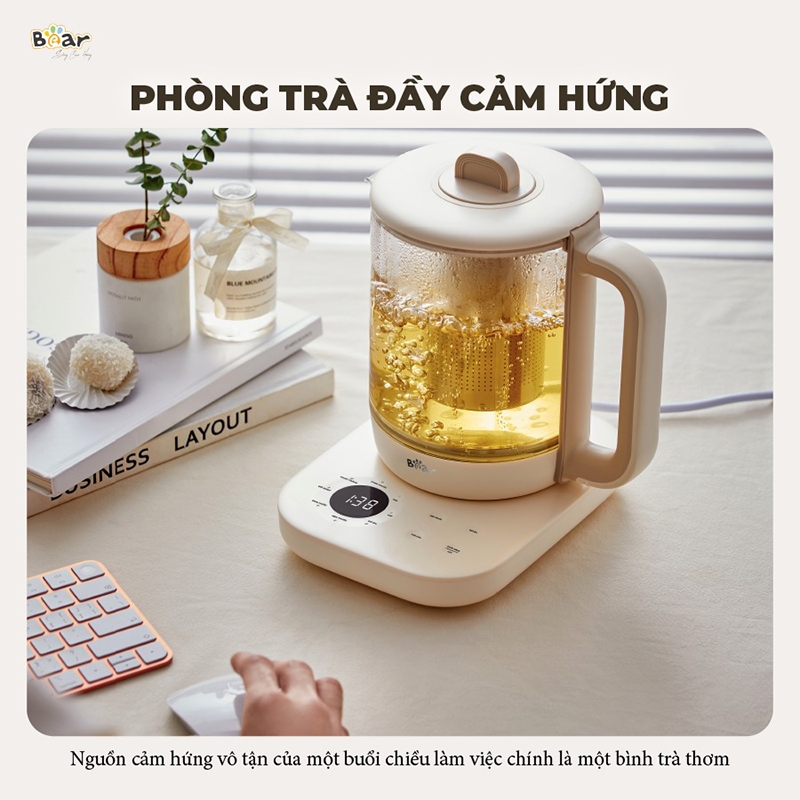Bình pha trà giữ nhiệt Bear SB-PT15K - Bản tiếng Việt
